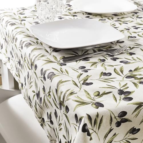 GADETEX Tischdecke gegen Flecken, Oliven, 140 x 200 cm von GADETEX
