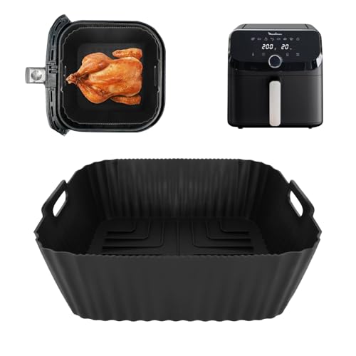 Silikonform Heißluftfritteuse Zubehör für Moulinex EZ8558F0 Easy Mega très Grande capacité de 7.5L, Air Fryer Silikon Einsatz, Backform Zubehör für COSORI 5,5L 6L, Ninja Max Pro 6,2L AF180EU von GADITIEK