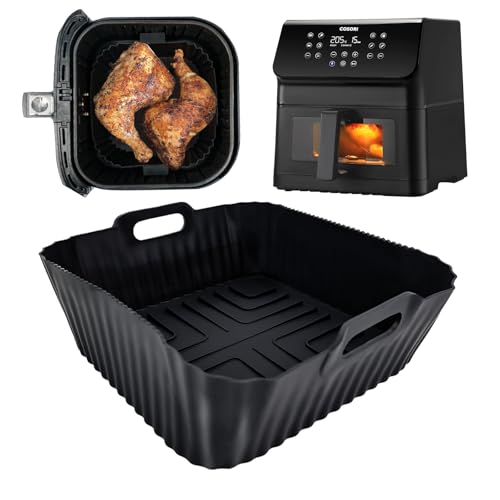 Silikonform Heißluftfritteuse für COSORI CAF-P652-KEU Heißluftfritteuse Airfryer 12-in-1 Air Fryer XXL 6,2L, Wiederverwendbares Airfryer Zubehör Silikon Einsätze für 6,2L AF180EU 4,7L AF140EU von GADITIEK