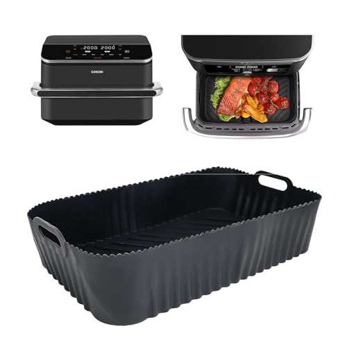 Silikonform Heißluftfritteuse für Cosori Heißluftfritteuse 10l CAF-TF101S-AEU, 8-in-1 Dual Blaze TwinFry XXL 10L, Wiederverwendbares Airfryer Zubehör Silikon Einsätze für NINJA AF500EU von GADITIEK