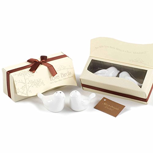 Set 2 teilig Salz und Pfeffer Sei gut zu Vögeln aus Keramik. Salzstreuer von GADMA