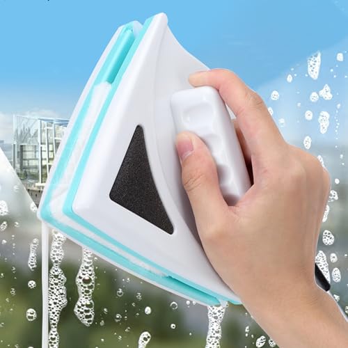 GAESHOW Magnet Fensterputzer, Doppelseitiger Magnetischer Glasreiniger Verstellbar, Double Side Magnetic Window Cleaner, Zwischen 5-12 mm, Glaswischer Fenster für Innen und Außenbereich von GAESHOW