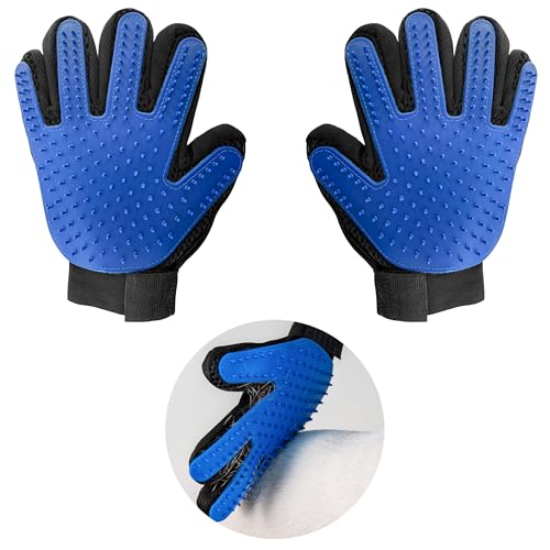 GAEVAZ® ️ Packung mit 2 Haarentfernungshandschuhen für Hunde und Katzen aus Silikon, Handschuh mit Bürste für Hunde und Katzen, langes und kurzes Haar, Haarbürste für Haustiere von GAEVAZ