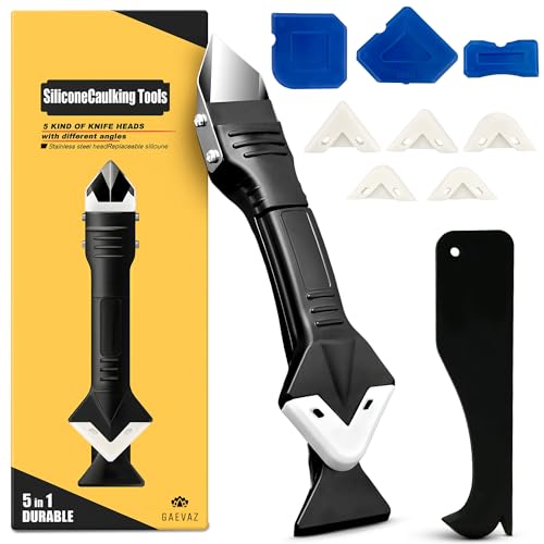 GAEVAZ Set mit 10 Werkzeugen zum Auftragen und Entfernen von Silikon | Perfekte Verarbeitung an Fugen und Ecken von Bädern, Küchen und Fenstern | professionelle Dichtungspaletten (10 Stück) von GAEVAZ