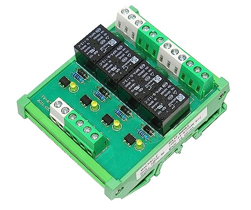 GAEYAELE 4-K-Relaismodul 1 SPDT DIN-Schienenmontage-Relaismodul 5VDC Schnittstelle (FY-T734-5VDC) von GAEYAELE