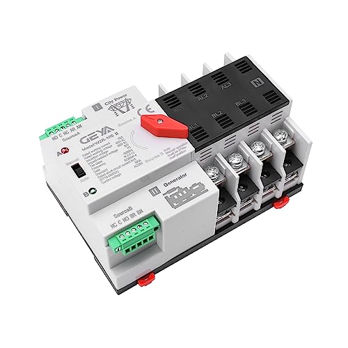 GAEYAELE Mini ATS Automatische Transferschalter Controller Elektrische ATS Din Rail Mounted (4P 100A AC220V) von GAEYAELE