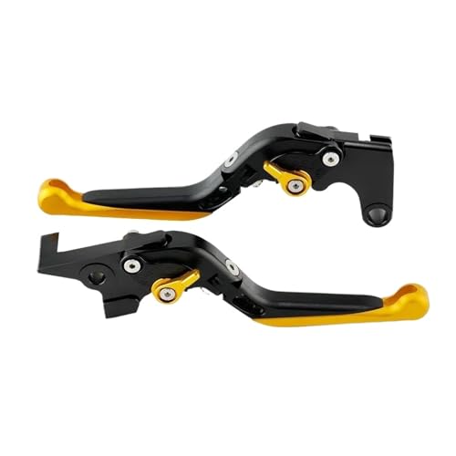 GAFITSEP 2024 Klappkupplungsbremshebel Forr 500DS 500R Valico 525 DS525X 525DSX 650DS Motorrad Einstellbarer Ausziehbarer Bremsgriff Motorradbremse(Black gold) von GAFITSEP
