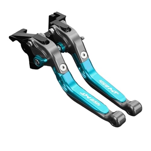 GAFITSEP Compatible With Cf Moto CF MOTO 450MT Bremse Kupplung Hebel 450 MT 450 MT450 CF450MT 2024-2026 Motorrad Verstellbare Falten Motorradbremse(Blue2) von GAFITSEP