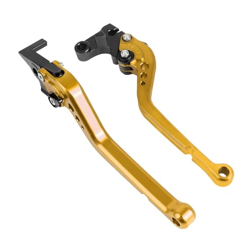 GAFITSEP Compatible With FZ6 FZ 6 FAZER 2004-2010 XJ6 FZ6R 2009-2020 FZ8 2011-2015 Kurze Und Lange BremskupplungshebelMotorrad Griffe Hebel Motorradbremse(Long gold) von GAFITSEP