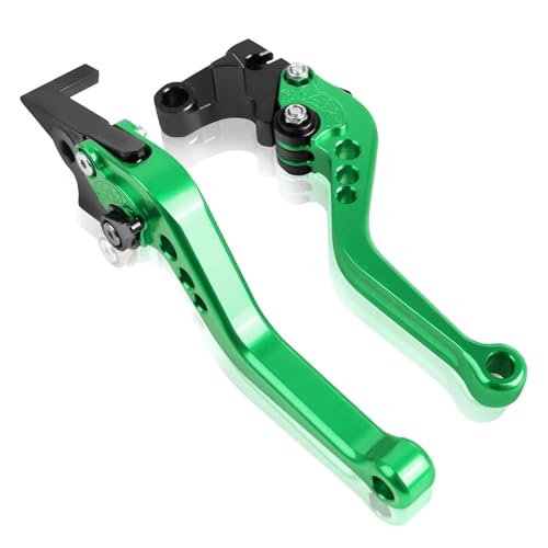 GAFITSEP Compatible With FZ6 FZ 6 FAZER 2004-2010 XJ6 FZ6R 2009-2020 Kurze Und Lange Bremskupplungshebel Motorrad CNC-Griffhebel Motorradbremse(Short green) von GAFITSEP