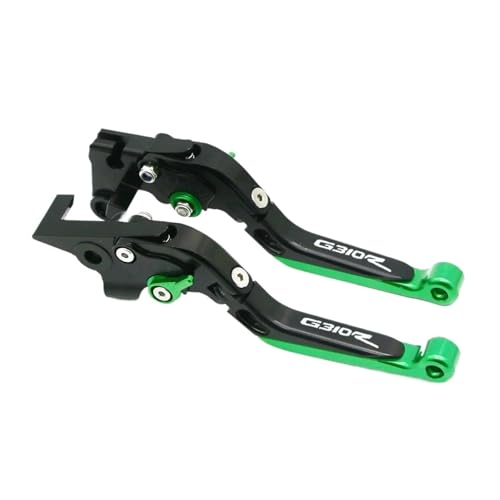 GAFITSEP Compatible With G310R G310 RG 310 R G310GS G310 GS 2021-2023 Motorrad Ausziehbare Verstellbare Klappbremskupplungshebel Motorradbremse(Green) von GAFITSEP