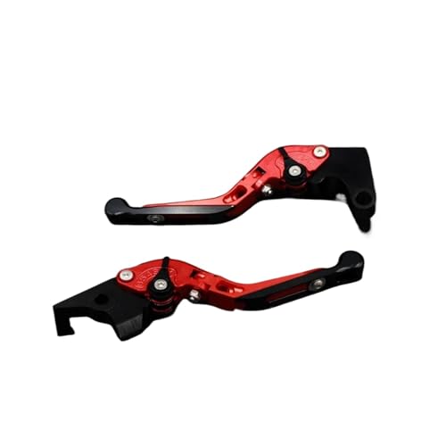 GAFITSEP Compatible With GSR750 GSX-S750 GSR/GSX-S/GSXS 750 2011-2018 Motorrad Einstellbare Legierung Bremsen Kupplung Hebel Motorradbremse(Red2) von GAFITSEP