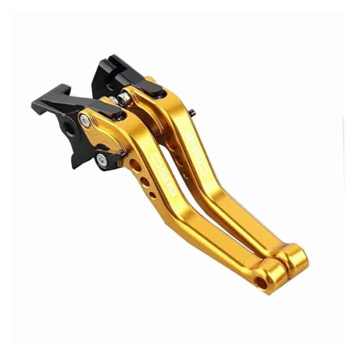 GAFITSEP Compatible With GSX S950 GXS-S950 GSXS 950 2021 Motorräder CNC Einstellbare Bremskupplungshebel Lenker Motorradbremse(Gold black) von GAFITSEP