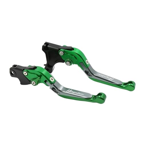 GAFITSEP Compatible With GSXR1300 GSXR 1300 1999-2006 2007 Motorrad CNC Einstellbare Ausziehbare Bremskupplungshebel Lenkerhebel Motorradbremse(Green) von GAFITSEP