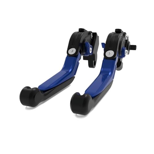 GAFITSEP Compatible With Nin-ja H2 SX 2018-2021 ZH2/Performance 2020-2023 Motorrad Faltbare Einstellbare Ausziehbare Bremskupplungshebel Motorradbremse(Black blue) von GAFITSEP