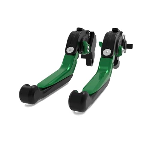 GAFITSEP Compatible With Nin-ja H2 SX 2018-2021 ZH2/Performance 2020-2023 Motorrad Faltbare Einstellbare Ausziehbare Bremskupplungshebel Motorradbremse(Black green) von GAFITSEP