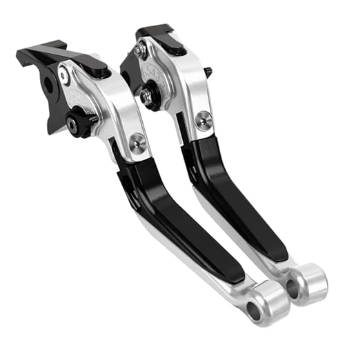 GAFITSEP Compatible With YBR250 2005-2014 Motorrad Handbremse Einstellbare Bremse Kupplung Hebel YBR 250 Motorradbremse(Silver2) von GAFITSEP