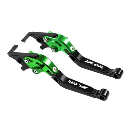 GAFITSEP Compatible With ZX6R ZX6RR ZX636 2019-2023 Motorrad Einstellbare Bremse Kupplung Hebel Lenker Handgriffe Enden Motorradbremse(Black1) von GAFITSEP