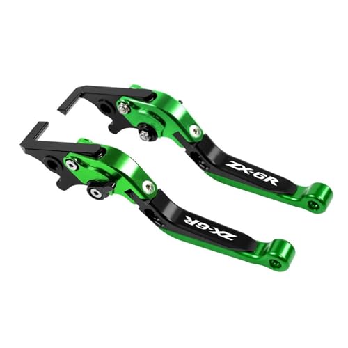 GAFITSEP Compatible With ZX6R ZX6RR ZX636 2019-2023 Motorrad Einstellbare Bremse Kupplung Hebel Lenker Handgriffe Enden Motorradbremse(Black2) von GAFITSEP