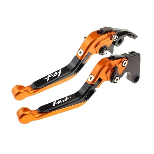 GAFITSEP Ersatz For FZ1 FAZER FZ-1 FAZER 2006–2016 Bremsgriffe Motorradzubehör Klappbare Ausziehbare Kupplungshebel Motorradbremse(Orange2) von GAFITSEP