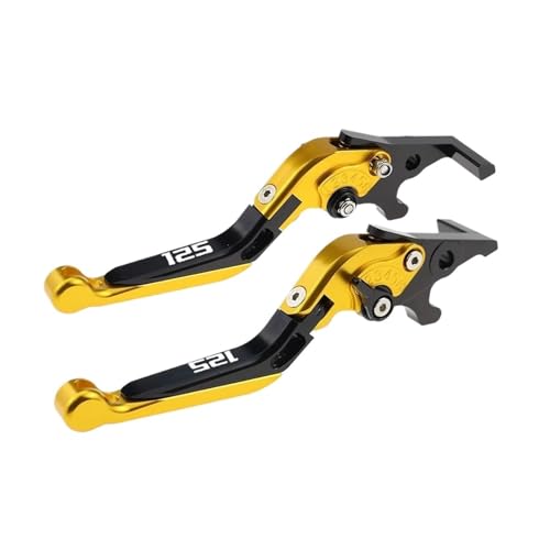 GAFITSEP Fit FORZA 125 2018-2022 Brems Griffe For 125 Folding Ausziehbare Bremshebel Motorradbremse(GOLD1) von GAFITSEP