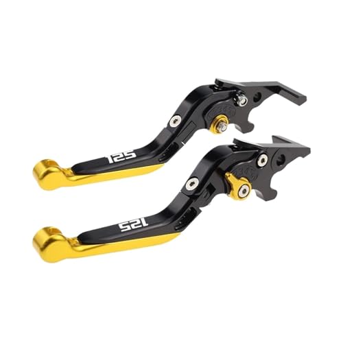 GAFITSEP Fit FORZA 125 2018-2022 Brems Griffe For 125 Folding Ausziehbare Bremshebel Motorradbremse(GOLD3) von GAFITSEP