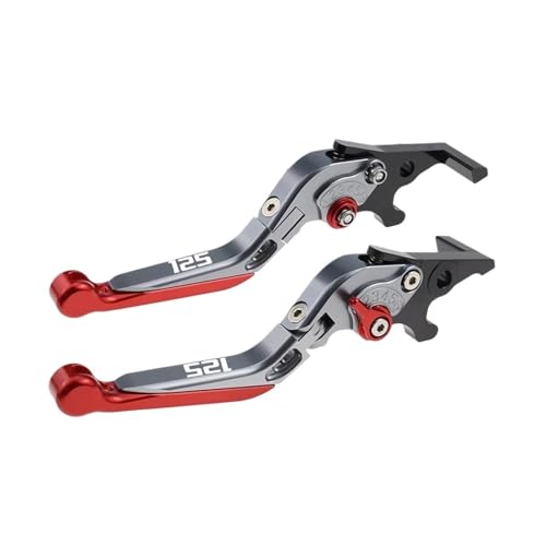 GAFITSEP Fit FORZA 125 2018-2022 Brems Griffe For 125 Folding Ausziehbare Bremshebel Motorradbremse(RED3) von GAFITSEP