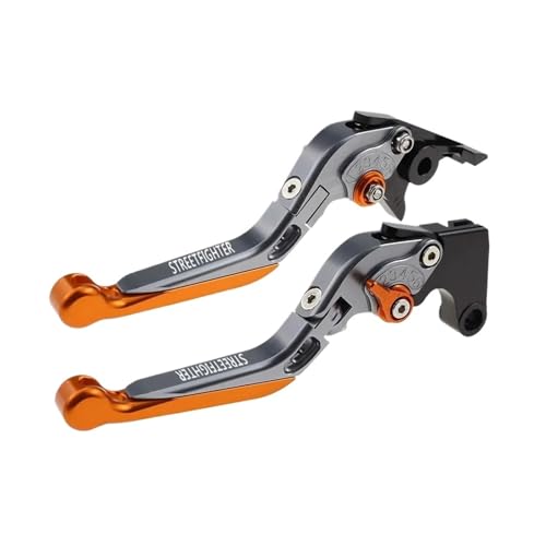 GAFITSEP Fit Streetfigh Ter V4S V 4 Einstellbare Kupplung Griffe For STREETFIGH TER V2S V 2 1098 1098S 848 Folding Ausziehbare Bremshebel Motorradbremse(ORANGE) von GAFITSEP