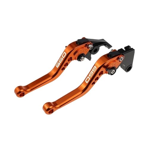 GAFITSEP Fit Tiger 660 Ti ger660 Sport 2022-2024 Kupplungshebel For Tri Dent 660 2021-2024 Daytona 660 2024 Kurze Bremsgriffe Motorradbremse(A-ORANGE) von GAFITSEP