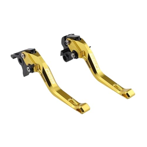 GAFITSEP Fit Tiger 660 Ti ger660 Sport 2022-2024 Kupplungshebel For Tri Dent 660 2021-2024 Daytona 660 2024 Kurze Bremsgriffe Motorradbremse(B-gold) von GAFITSEP