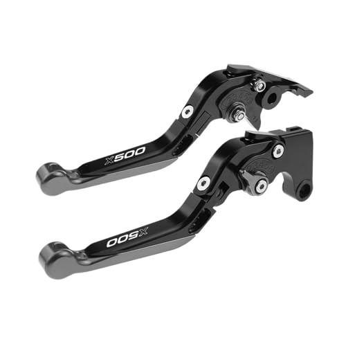 GAFITSEP Fit X500 2022-2023 Einstellbare Kupplungshebel For X 500 Klappbar Ausziehbare Bremsgriffe Motorradbremse(Black2) von GAFITSEP