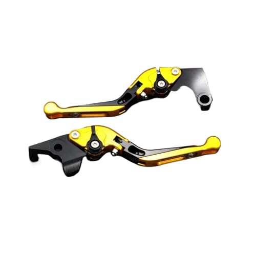 GAFITSEP For BRUTALE 910 910R 910 R 2005-2008 Motorrad Klappbar Ausziehbar CNC Einstellbare Kupplung Bremshebel Motorradbremse(Gold2) von GAFITSEP