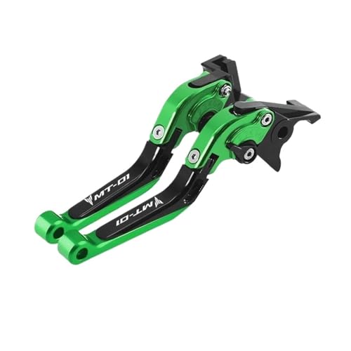GAFITSEP For MT-01 MT-03 Mt-01 Mt-03 Einstellbarer Bremshebel Motorrad Klappbarer Ausziehbarer Bremskupplungshebel Griffgriffe Zubehör Motorradbremse(MT-01 Green) von GAFITSEP