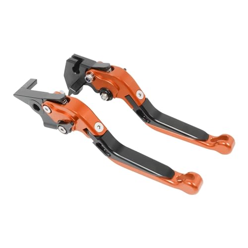 GAFITSEP For S1000XR S 1000XR S1000 XR S 1000 XR 2014-2019 2015-2018 Motorrad CNC-Bremskupplungshebel Klappgriff Motorradbremse(Balck-Balck-Orange) von GAFITSEP