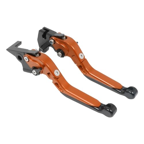 GAFITSEP For S1000XR S 1000XR S1000 XR S 1000 XR 2014-2019 2015-2018 Motorrad CNC-Bremskupplungshebel Klappgriff Motorradbremse(Orange-Balck-Orange) von GAFITSEP