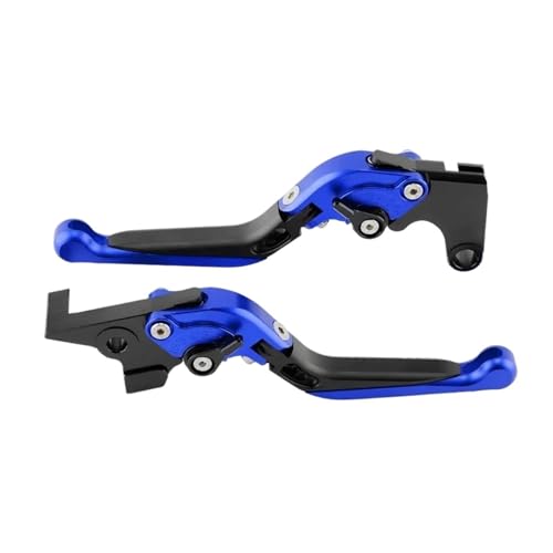 GAFITSEP Klappbare Bremskupplungshebel Compatible With XJR 1200 XJR1300 FJR 1300 YZF 750 Motorrad Ausziehbare Verstellbare Griffe Motorradbremse(BLUE BLACK) von GAFITSEP