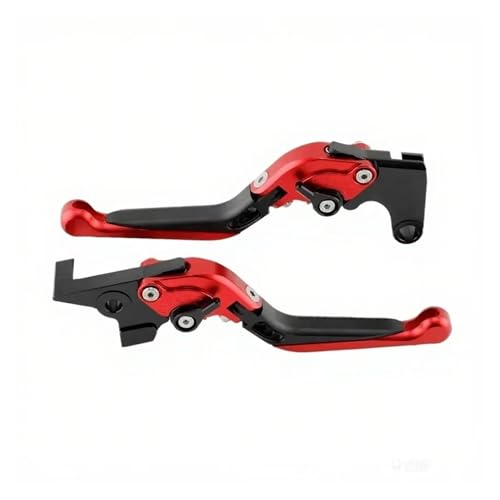 GAFITSEP Klappbare Bremskupplungshebel Compatible With XJR 1200 XJR1300 FJR 1300 YZF 750 Motorrad Ausziehbare Verstellbare Griffe Motorradbremse(Red black) von GAFITSEP