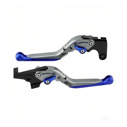 GAFITSEP Klappbare Bremskupplungshebel Compatible With XJR 1200 XJR1300 FJR 1300 YZF 750 Motorrad Ausziehbare Verstellbare Griffe Motorradbremse(Titanium BlUE) von GAFITSEP