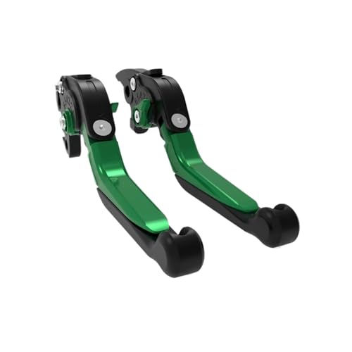 GAFITSEP Kupplungshebelbremsen Passend Compatible With S1000RR K67 M1000RR/R 2022-2024 Motorrad Verstellbarer Klapp-Ausziehbarer Hebelbremsenzubehör Motorradbremse(Black green) von GAFITSEP