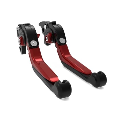 GAFITSEP Kupplungshebelbremsen Passend Compatible With S1000RR K67 M1000RR/R 2022-2024 Motorrad Verstellbarer Klapp-Ausziehbarer Hebelbremsenzubehör Motorradbremse(Black red) von GAFITSEP