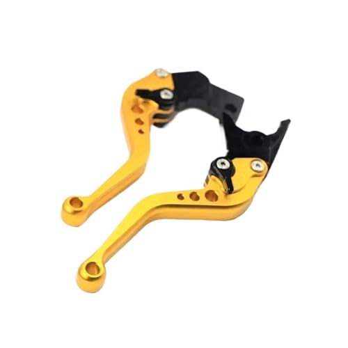 GAFITSEP Kurze Bremskupplungshebel Compatible With Caponord Dorsoduro 1200 TUONO/R RSV 1000 Tuono/MILLE SL 1000 Falco Motorrad Griffe Motorradbremse(Short GOLD) von GAFITSEP