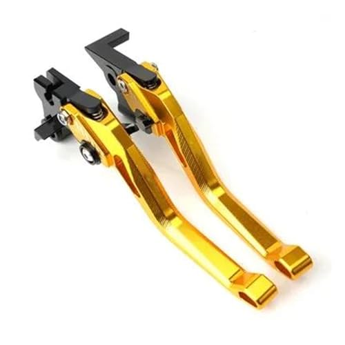 GAFITSEP Moto Compatible With MT09 MT 09 FZ09 Tracer XSR900 2015-2019 2020 Einstellbare Bremse Kupplung Hebel Motorradbremse(Gold) von GAFITSEP