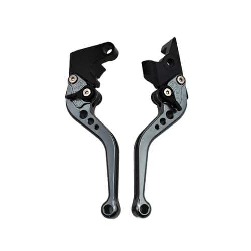 GAFITSEP Motorrad Alnuminum Kurz Bremse Kupplung Hebel Compatible With MT-09 SR MT 09 FZ-09 FJ-09 MT-09 Tracer 2014-2019 Motorradbremse(Grey) von GAFITSEP