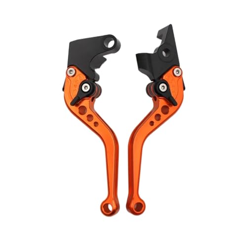 GAFITSEP Motorrad Alnuminum Kurz Bremse Kupplung Hebel Compatible With MT-09 SR MT 09 FZ-09 FJ-09 MT-09 Tracer 2014-2019 Motorradbremse(Orange) von GAFITSEP
