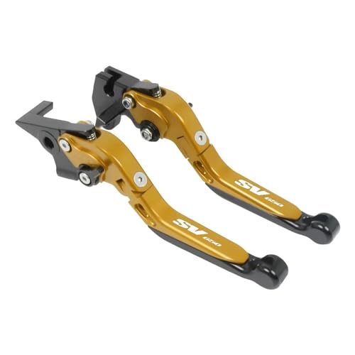 GAFITSEP Motorrad Bremskupplungshebel Klappgriff Compatible With SV650 SV 650 SV650X SV 650 X 2016-2020 2017 2018 2019 Motorradbremse(Gold-Gold-Black) von GAFITSEP