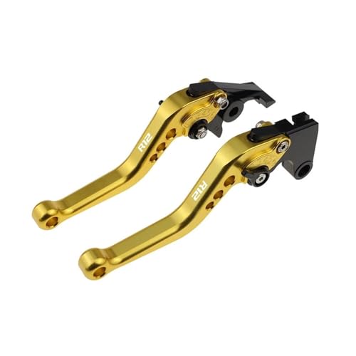GAFITSEP Motorrad-CNC-Zubehör Passend For R12 NineT R12 R12S 2024 2025 Kurzbremskupplungshebel Verstellbarer Griffsatz Motorradbremse(A-GOLD) von GAFITSEP