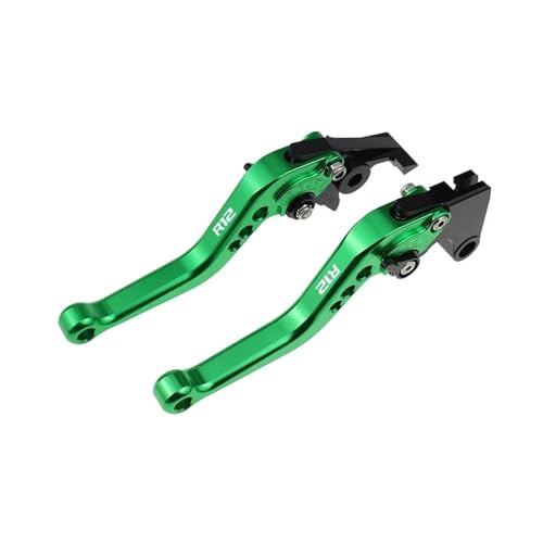 GAFITSEP Motorrad-CNC-Zubehör Passend For R12 NineT R12 R12S 2024 2025 Kurzbremskupplungshebel Verstellbarer Griffsatz Motorradbremse(A-GREEN) von GAFITSEP