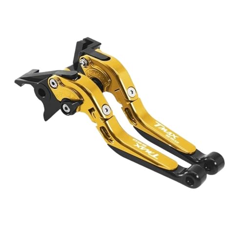 GAFITSEP Motorrad Einstellbare Erweiterbar Folding Brems Kupplung Hebel For TMAX530 DX/SX TMAX 560 TMAX560 TECHMAX TMAX Tmax530 Tmax560 Motorradbremse(Gold TMAX560) von GAFITSEP