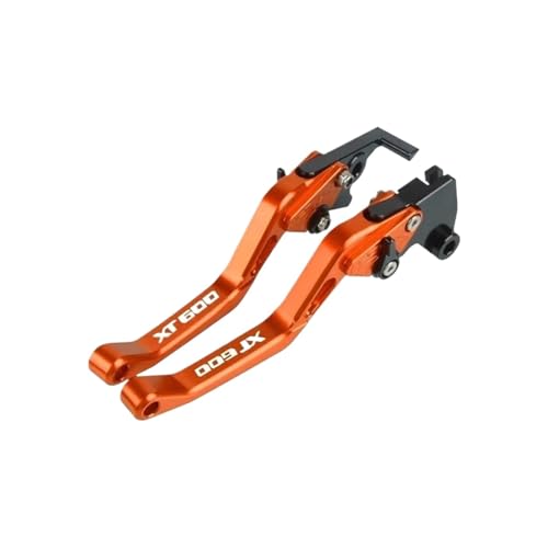 GAFITSEP Motorrad Kurz Bremse Kupplung Hebel Teile Compatible With XT600 ZE XT600ZE TENERE 1987 1988 1989 1990 1991 1992 Motorradbremse(Orange) von GAFITSEP