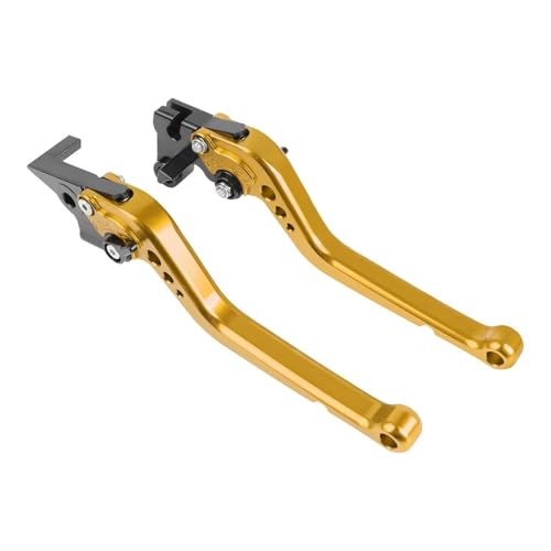 GAFITSEP Motorrad Kurze/Lange Einstellbare Bremse Kupplung Hebel Griffe Hebel Compatible With Z750 Z 750 2007-2012 Z800 2013-2016 Motorradbremse(Long gold) von GAFITSEP